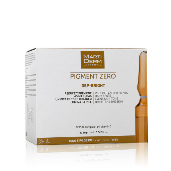 MartiDerm Pigment Zero DSP-Bright skincare product packaging on a white background