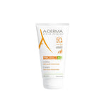 A-Derma sunscreen cream tube on a white background
