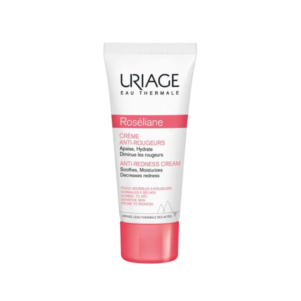Uriage Roseliane Anti-Redness Cream tube on a white background