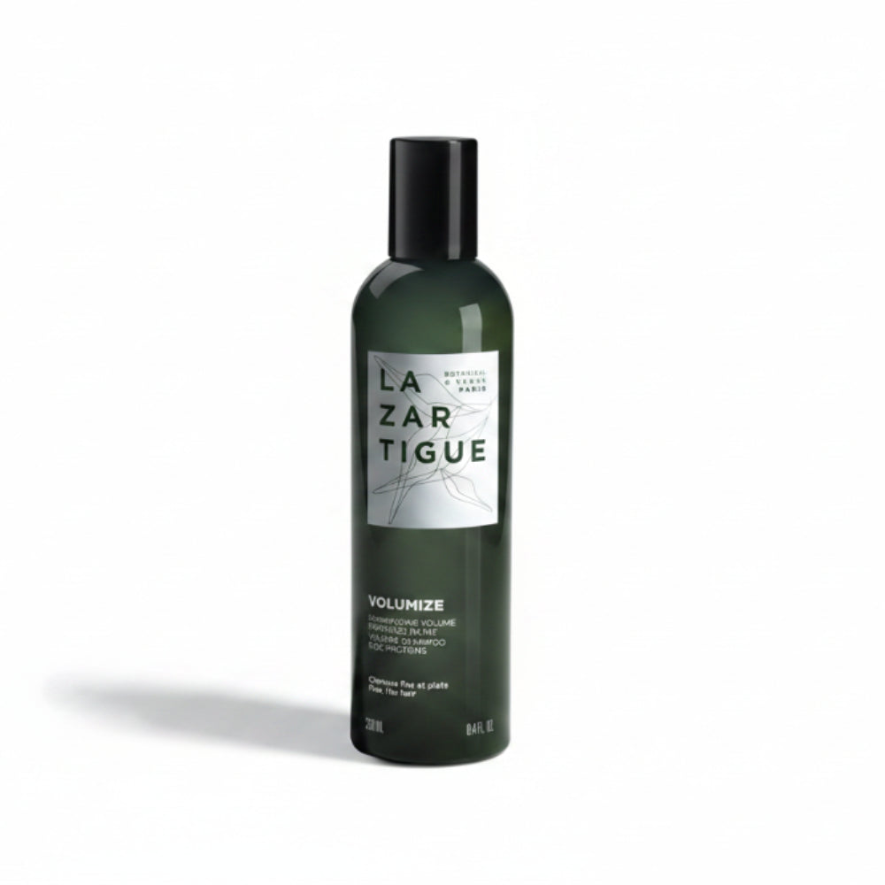 Shampoo bottle labeled 'LazarTigue' on a white background