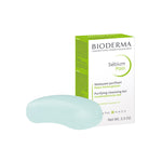 Bioderma Sebium Pain soap bar and packaging on a white background