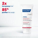 Sebum-control shampoo from Ducray for greasy roots and oily scalp.