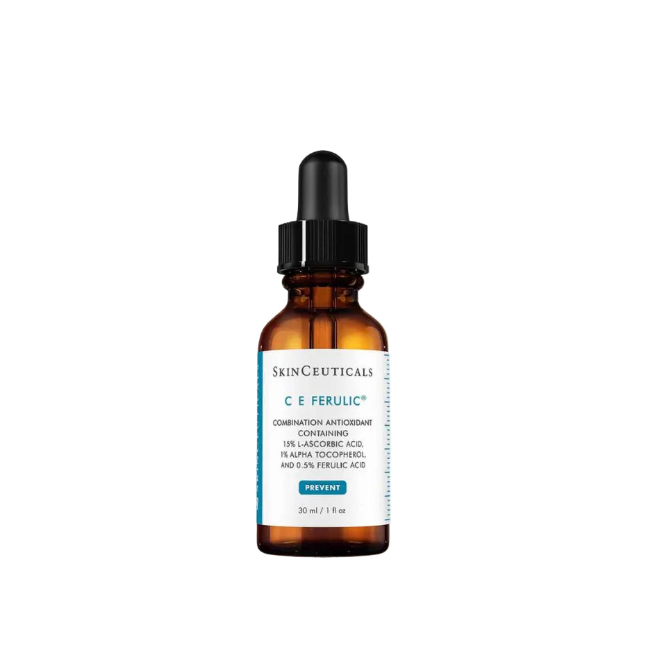 SkinCeuticals C E Ferulic dropper bottle with Allure Best of Beauty Hall of Fame award on a white background