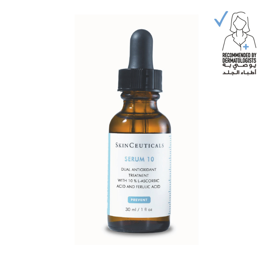 SkinCeuticals Serum 10 bottle with dropper on a white background
