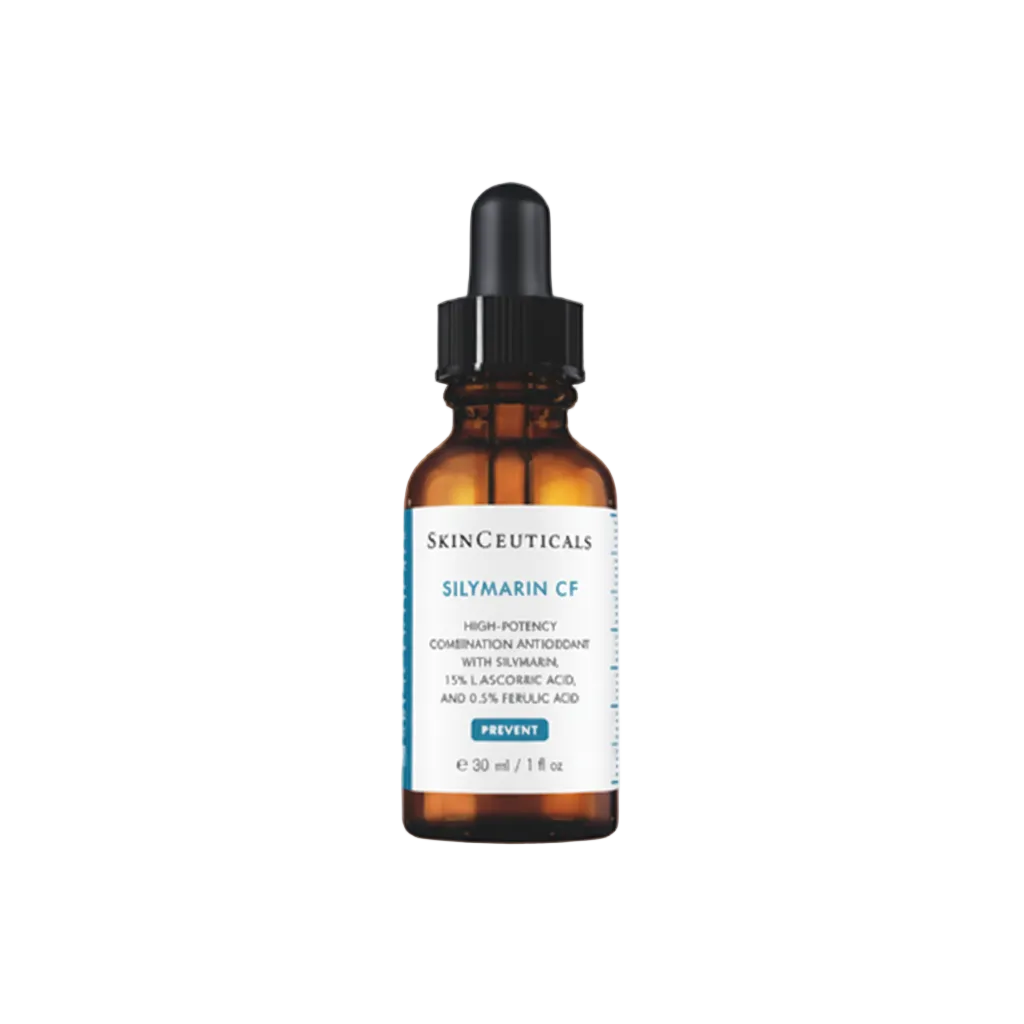 SkinCeuticals Silymarin CF dropper bottle on a white background
