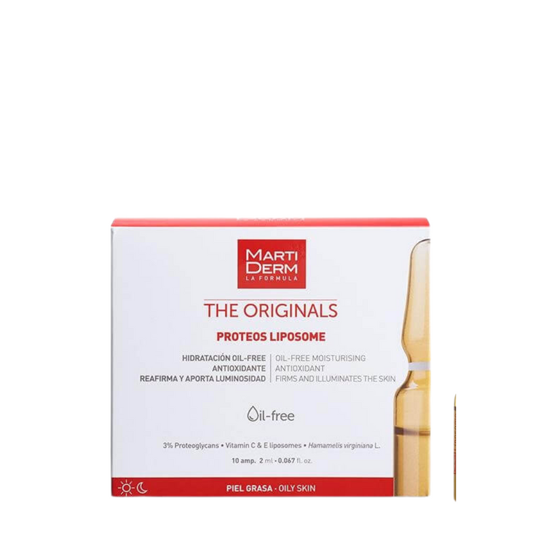 Marti Derm packaging with liposome product on a white background