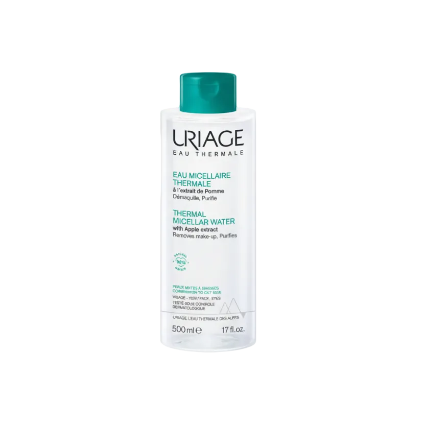 Uriage Thermal Micellar Water bottle on a white background