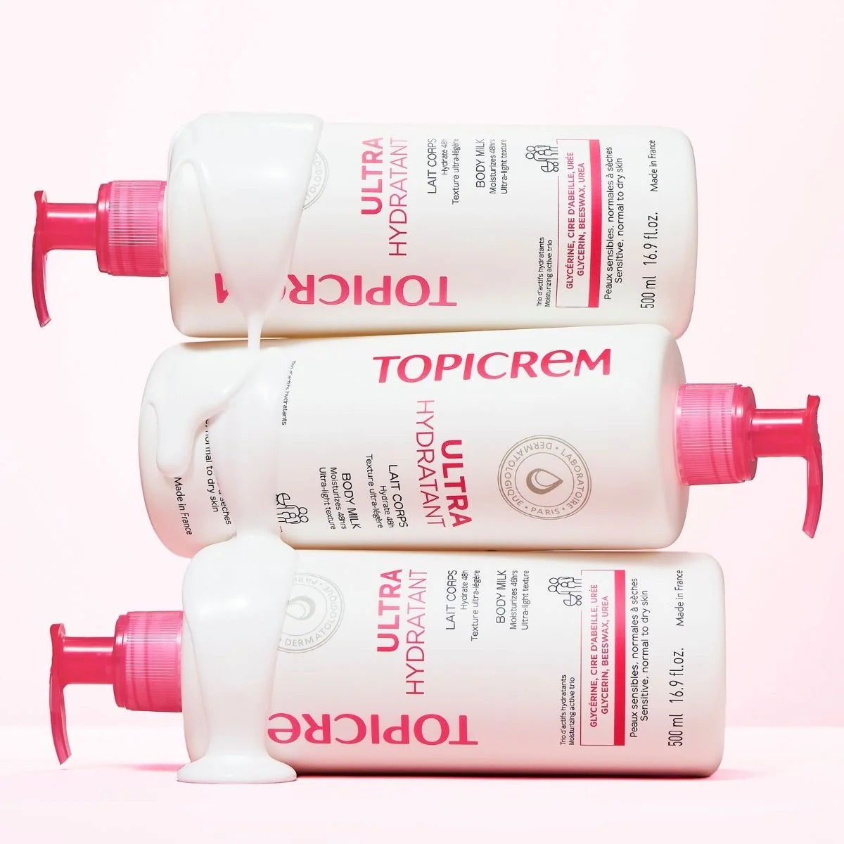 Topicrem Ultra-Moisturizing Body Milk for dry and sensitive skin with glycerin and urea