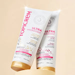 Topicrem body moisturizer for soft, hydrated, glowing skin.