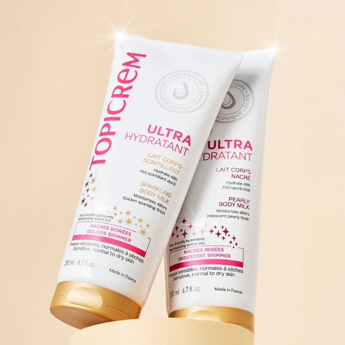 Topicrem body moisturizer for soft, hydrated, glowing skin.