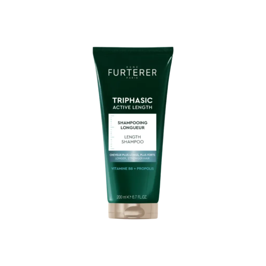 Furterer Triphasic Active Length shampoo bottle on a white background