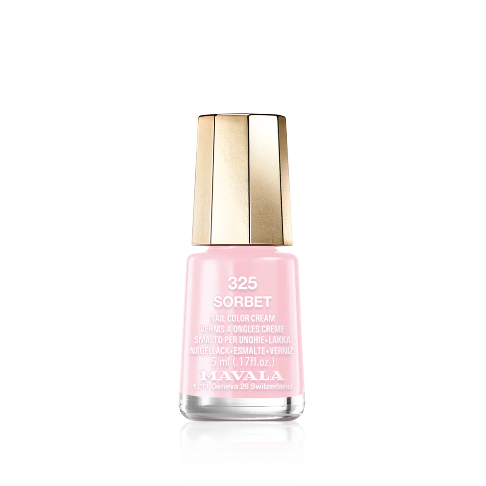 Mavala Nail Color Mini Sorbet 325 pastel pink nail polish 5ml.