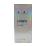 ASCE Scalp Balancing Shampoo Pro packaging on a blurred background