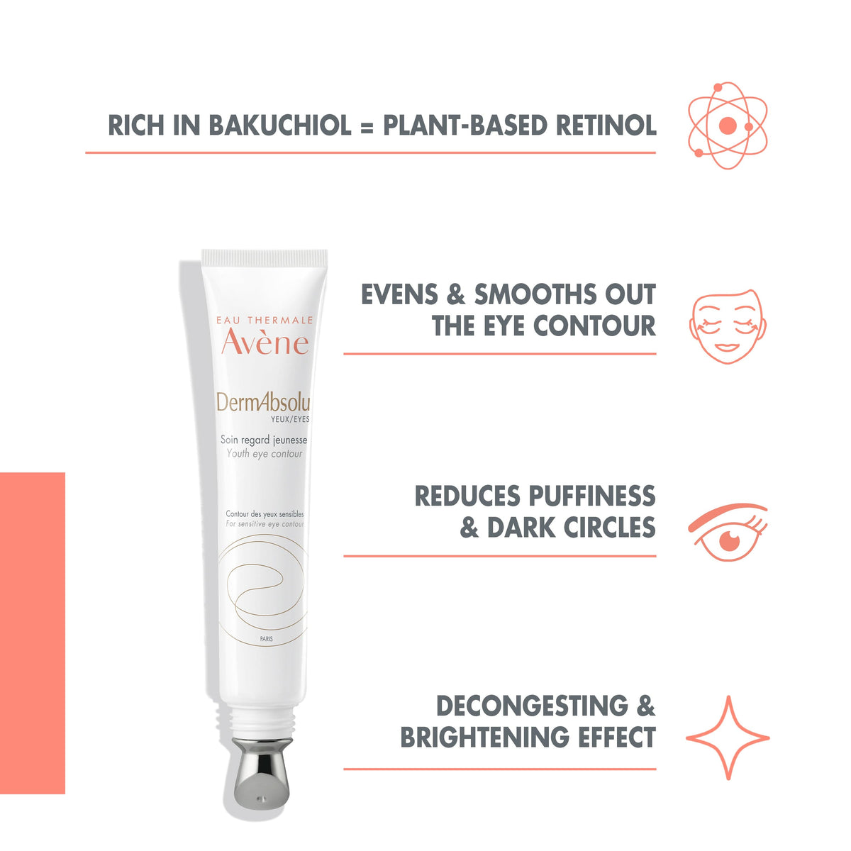 Avène DermAbsolu eye cream with Bakuchiol for mature sensitive skin
