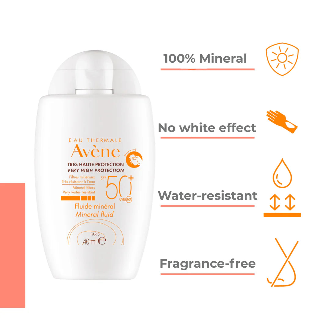 Avène Mineral Fluid SPF 50+ with 100% mineral UV filters