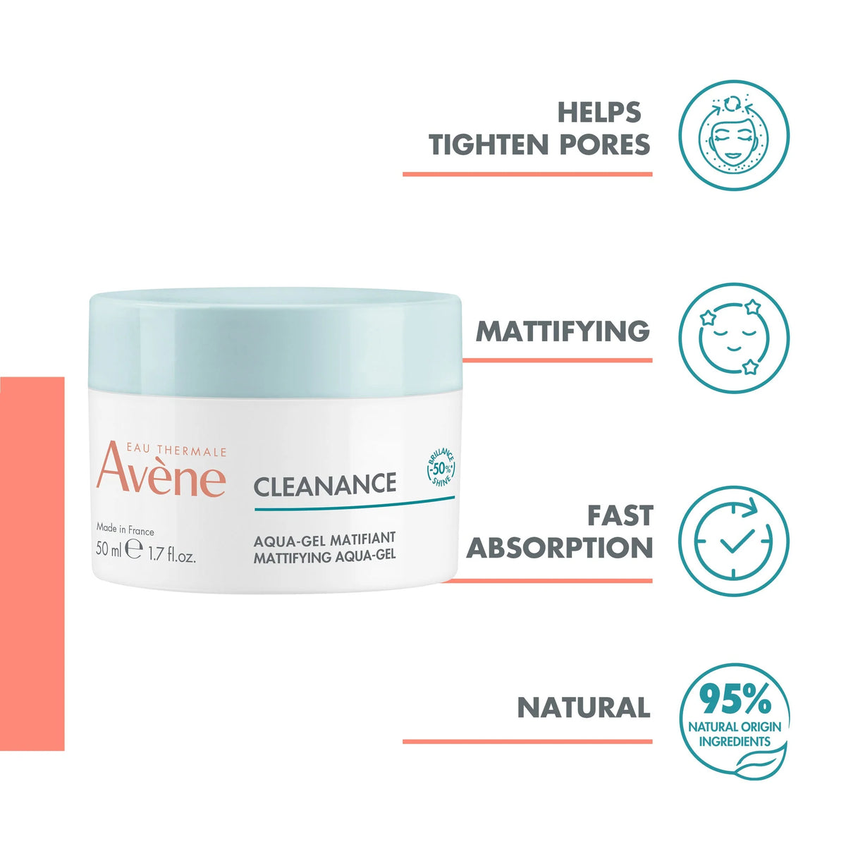 Avène Cleanance Aqua-Gel providing hydration and shine control with a matte finish.