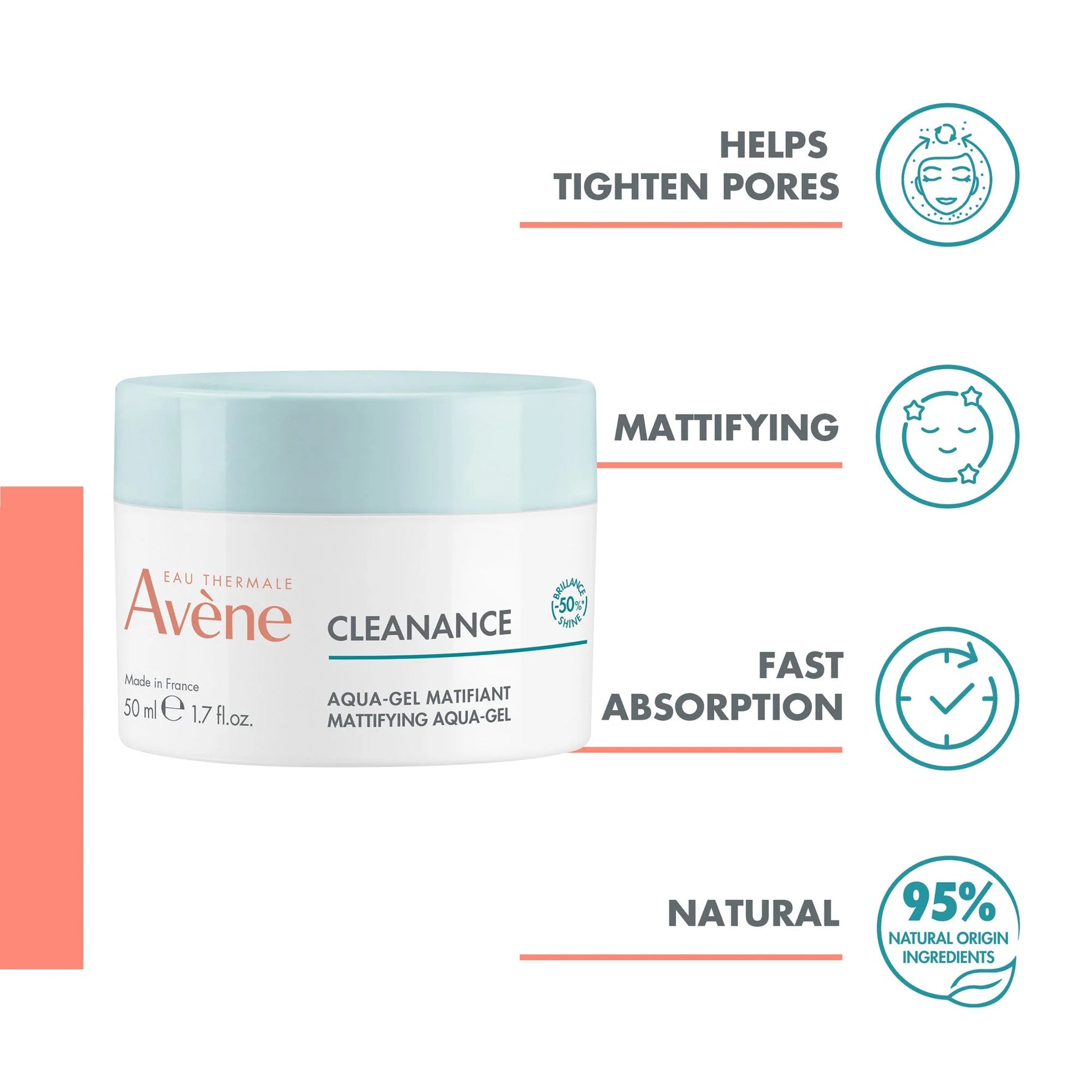 Avène Cleanance Aqua-Gel providing hydration and shine control with a matte finish.