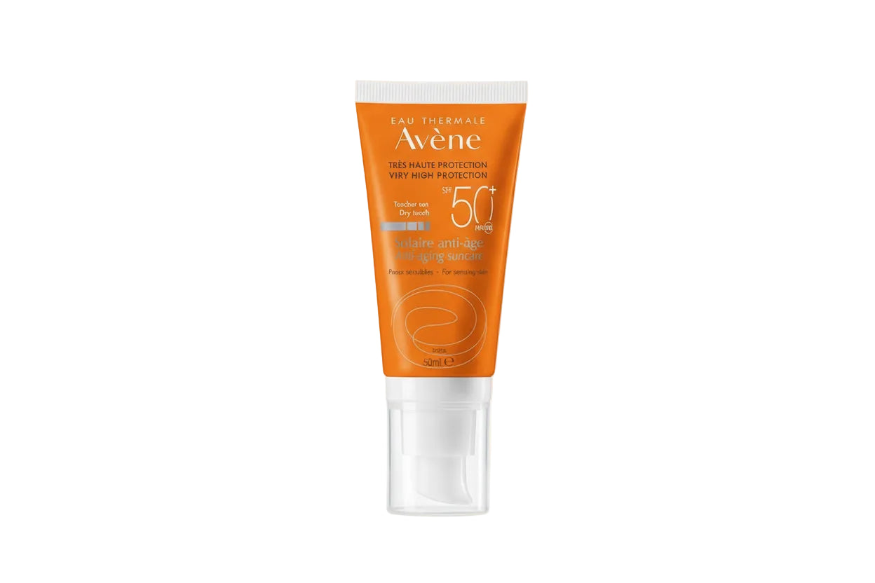 Avene sunscreen tube with orange