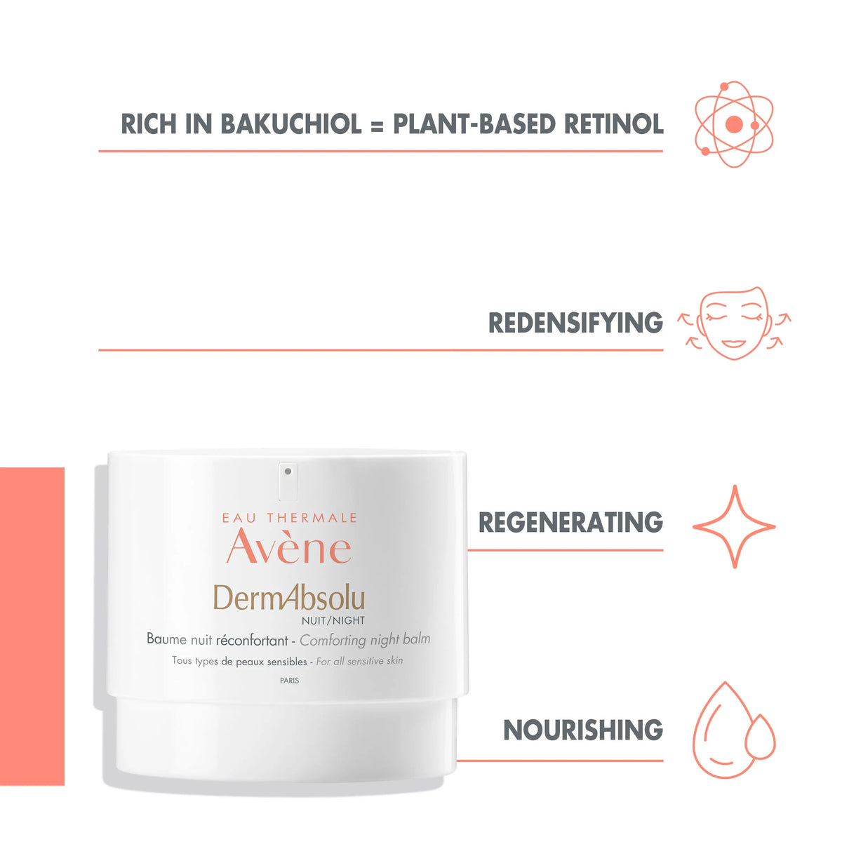 Avène DermAbsolu nourishing night cream for mature sensitive skin