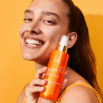Front view of Beesline Pure Carrot Suntan Oil SPF10 with carrot extract