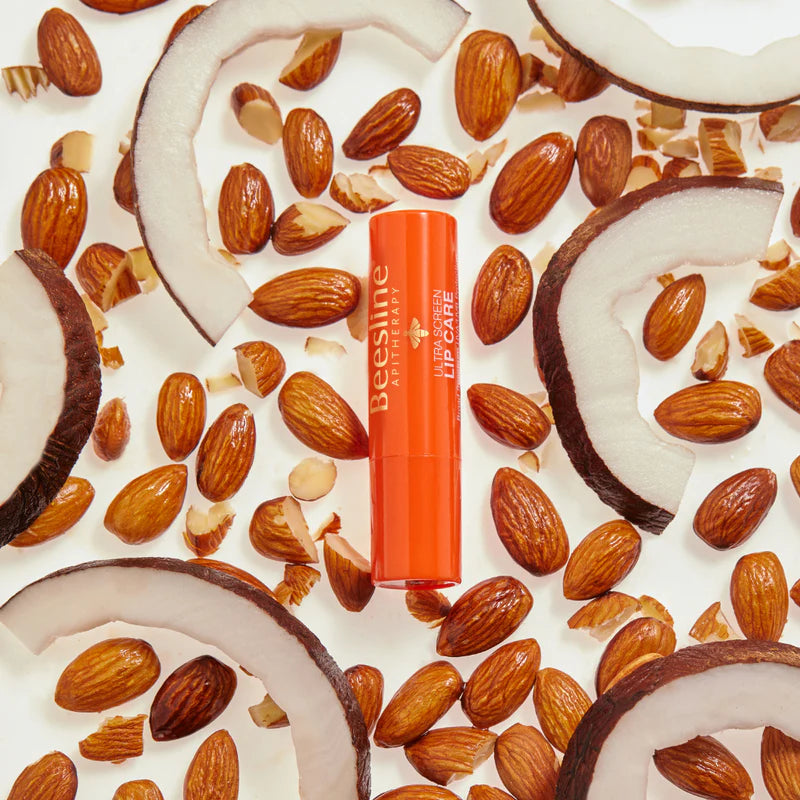 Moisturizing Beesline Lip Care Ultrascreen SPF30 for soft, protected lips.