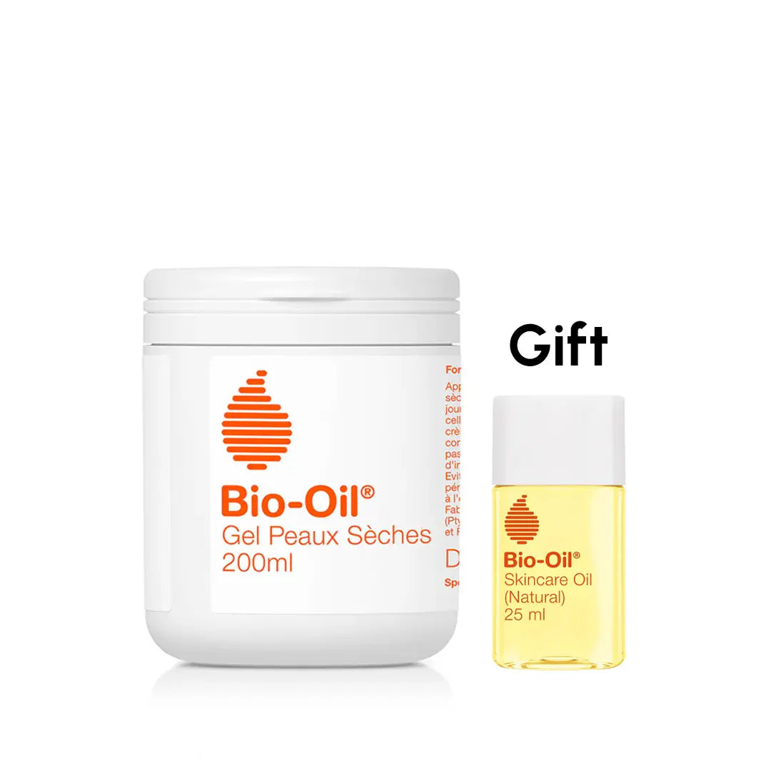 Bio-Oil Dry Skin Gel Bundle with 200ml Dry Skin Gel and free 25ml Natural Skin Care Oil