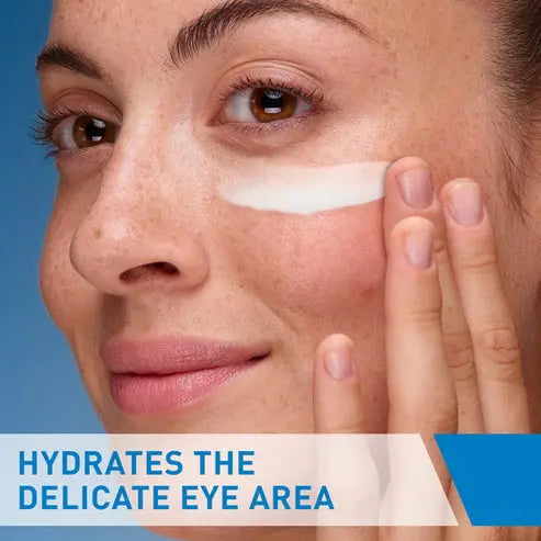 Woman applying CeraVe Eye Repair Cream 