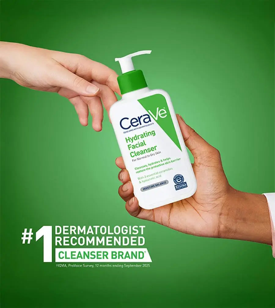 CeraVe Hydrating Facial Cleanser dermatologist recommedned