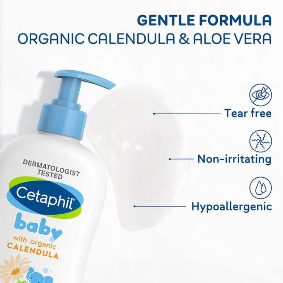 Cetaphil Baby Calendula Wash & Shampoo with organic calendula and glycerin