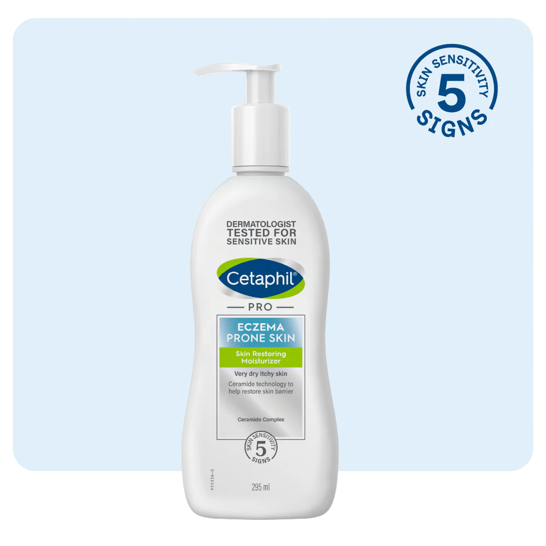 Rich, non-greasy texture of Cetaphil Restoraderm Eczema-Prone Skin Restoring Moisturizer