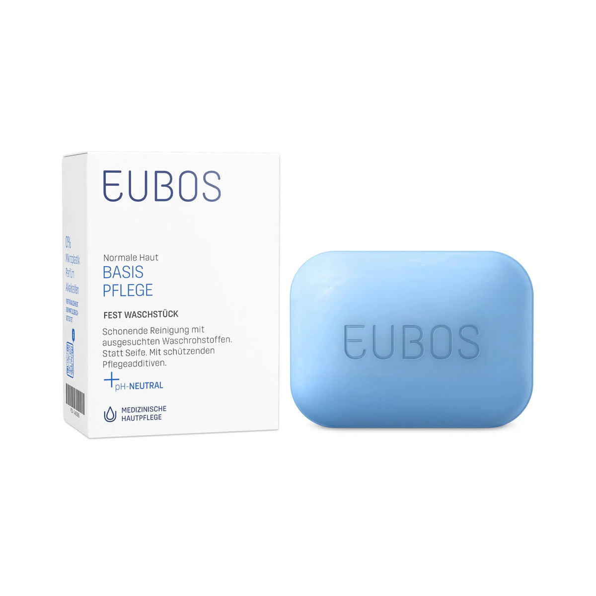 EUBOS Basic Care Blue Solid Washing Bar for gentle daily face and body cleansing