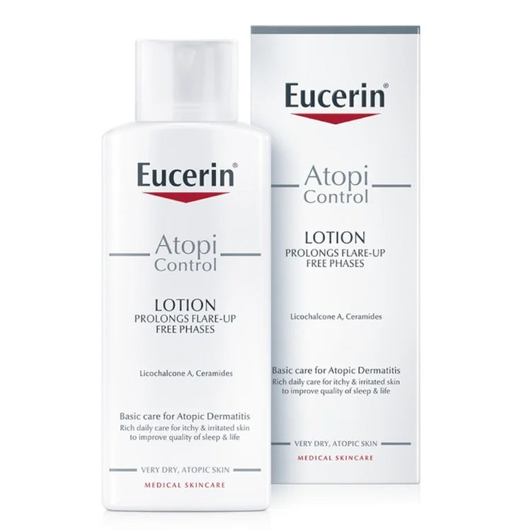 Eucerin AtopiControl daily lotion for dry sensitive skin available at The Distriqt