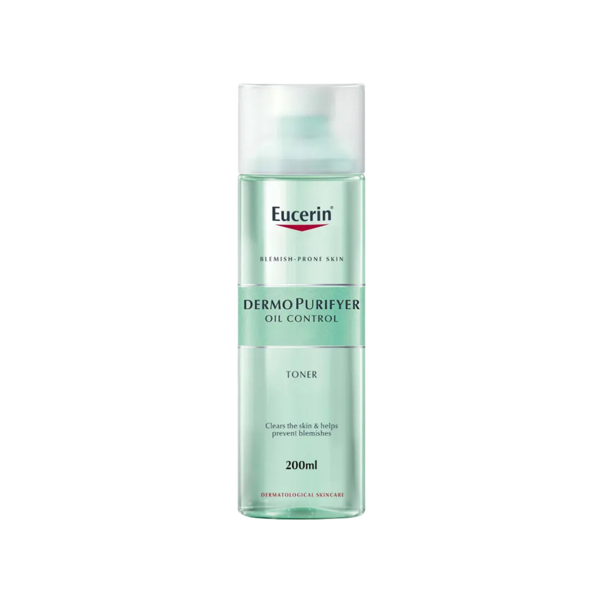 Eucerin Dermo Purifyer Oil Control toner bottle on a white background