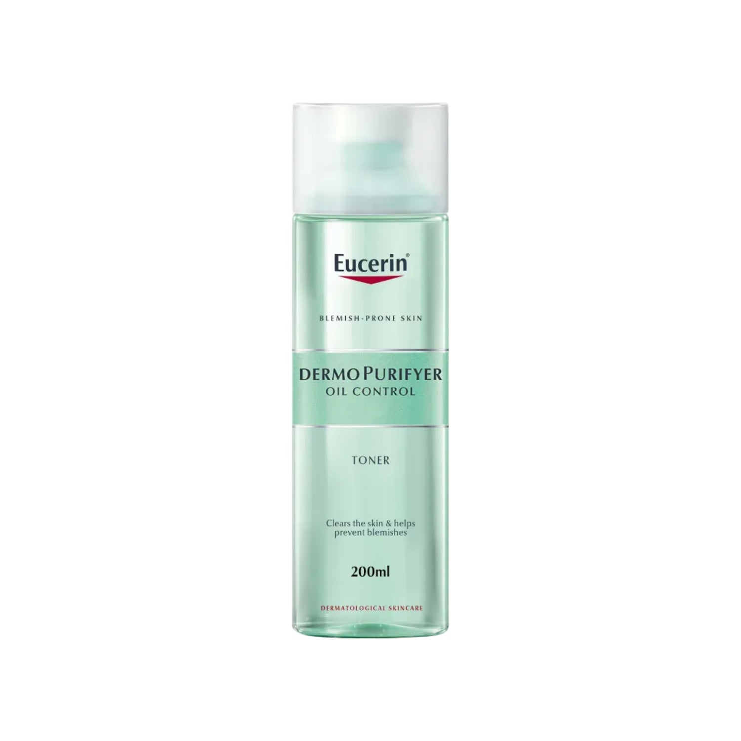 Eucerin Dermo Purifyer Oil Control toner bottle on a white background