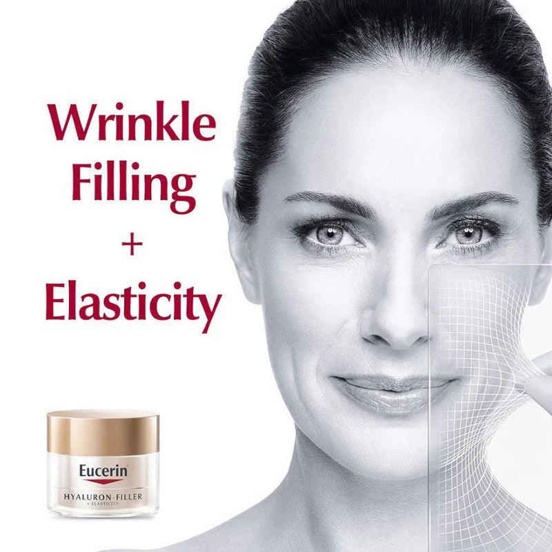 Eucerin Hyaluron-Filler + Elasticity Anti-Age Face Day Cream SPF 15 available on The DistriQt Lebanon.