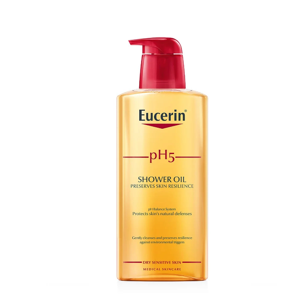 Eucerin pH5 Shower Oil available at The Distriqt Lebanon for dry, sensitive skin.