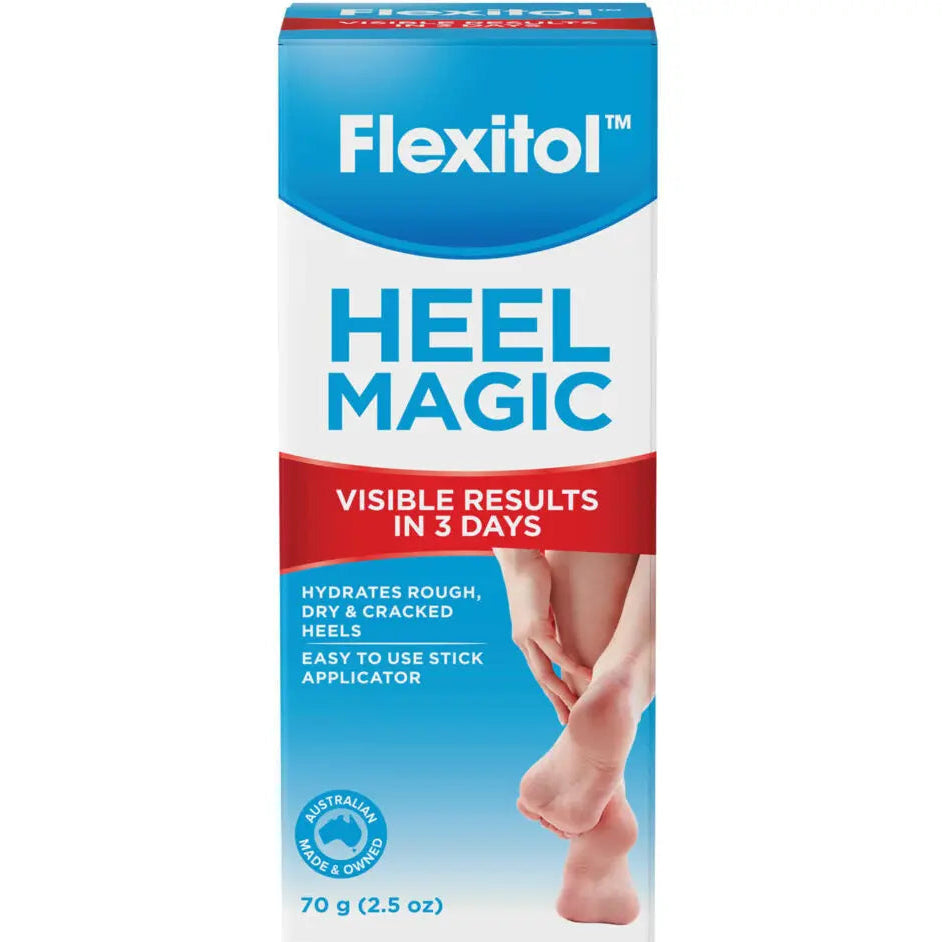 Flexitol Heel Magic 70g balm for dry and cracked heels.