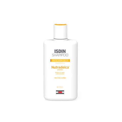 ISDIN Nutradeica Dry Dandruff Shampoo for dry flakes and itchy scalp.