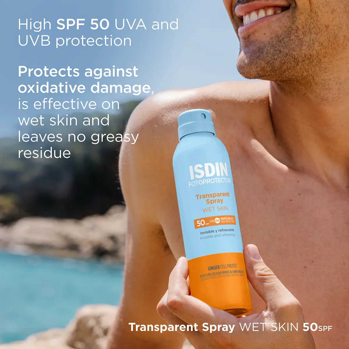 ISDIN Fotoprotector Transparent Spray Wet Skin SPF 30 available at The Distriqt Lebanon