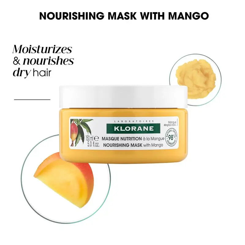 Klorane Mango Hair Mask available in Lebanon for dry hair care available at distriqt lebanon