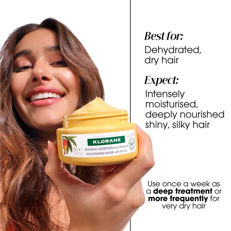 Klorane Mango Hair Mask available in Lebanon for dry hair care available at distriqt lebanon