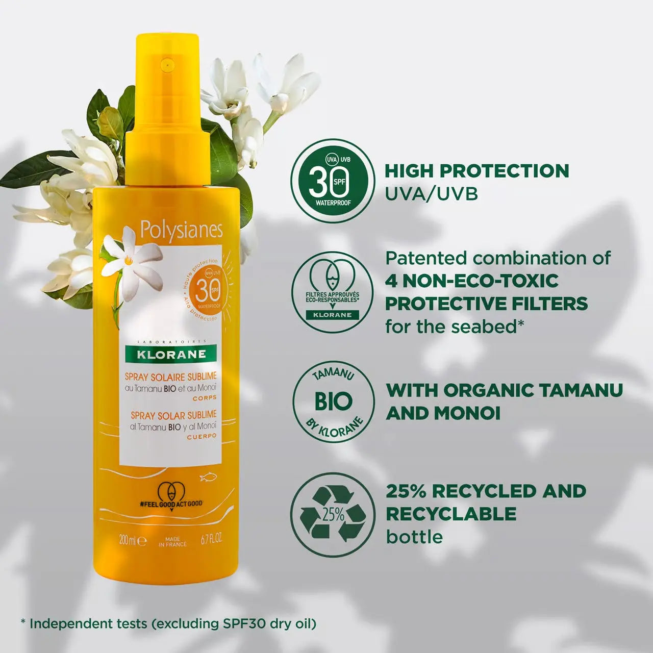 Klorane Polysianes SPF 30 spray available in Lebanon at Distriqt
