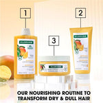 Silicone-free Klorane shampoo with Mango Butter for everyday nourishment available at distriqt lebanon