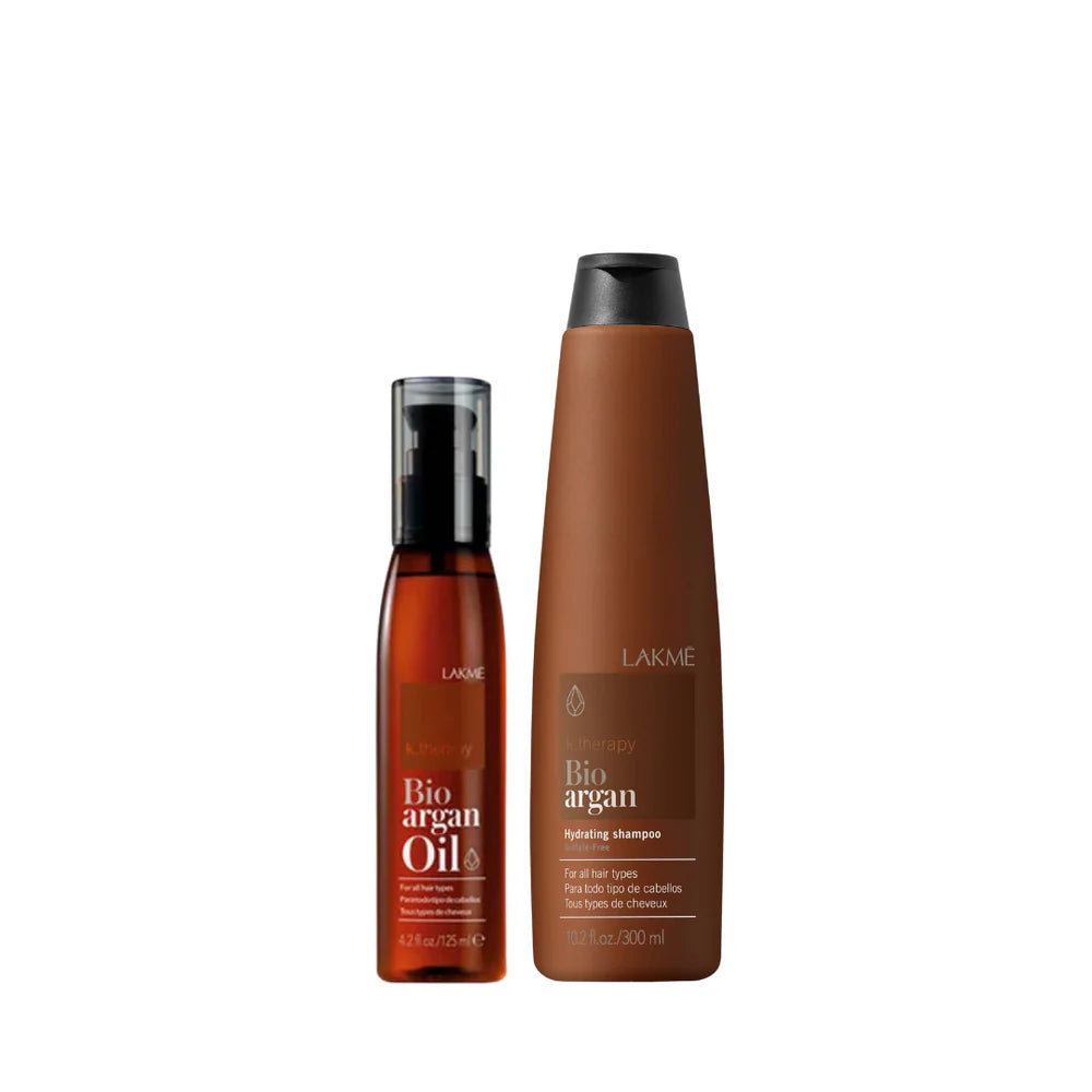 Lakmé Argan Hair Bundle for soft, smooth, and healthy-looking hair on The Distriqt.