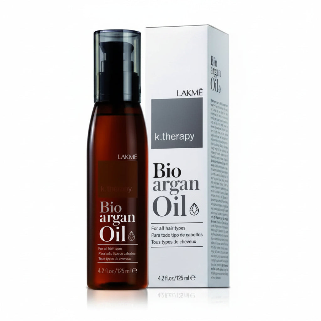 Lakmé K.Therapy Bio Argan Oil leave-in treatment for hydration and natural shine available at the distriqt lebanon