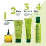 Leave-in conditioning foam that adds body and soft hold without weighing hair down.