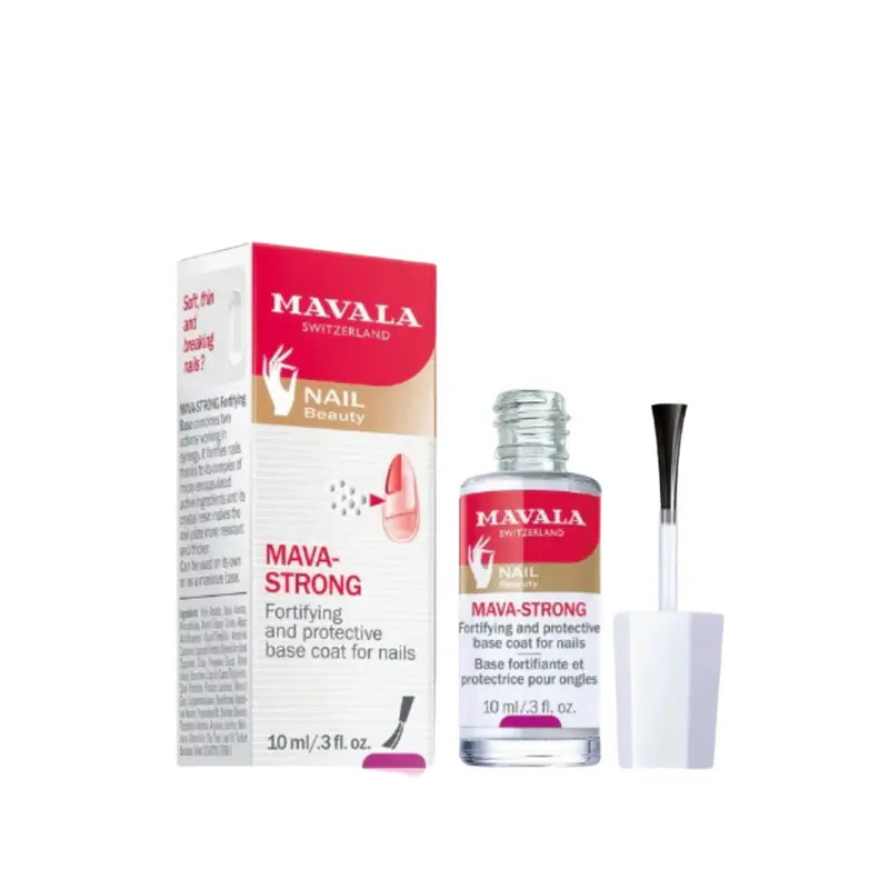 Mavala Mava-Strong 10ml nail strengthening treatment for weak and brittle nails.