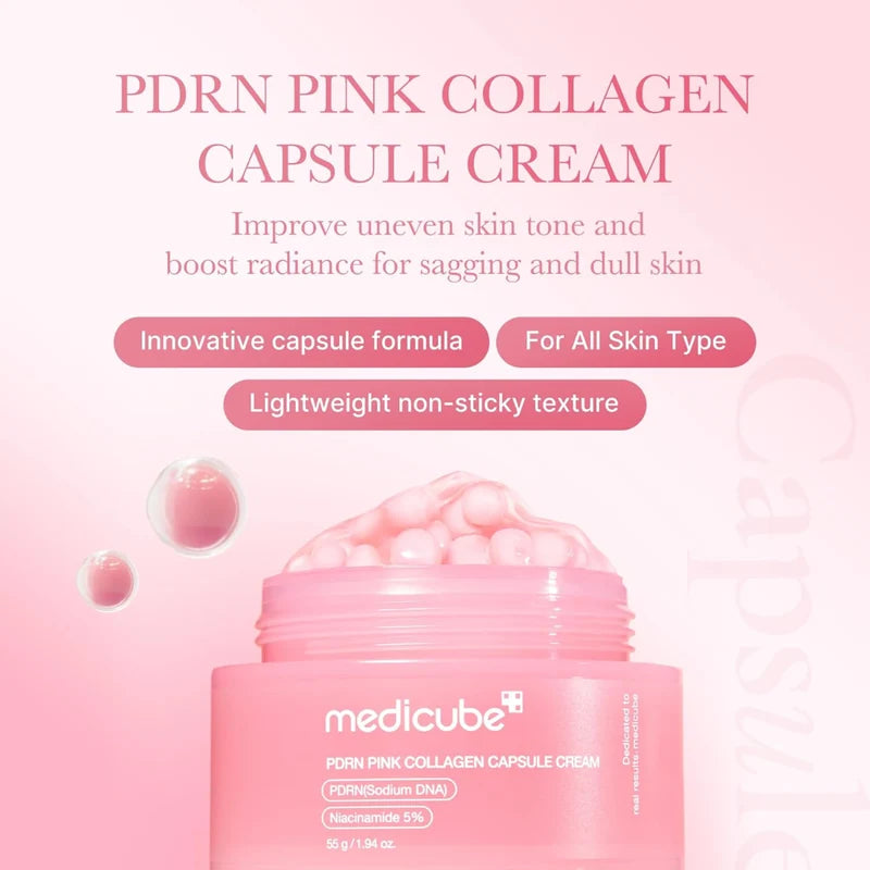 Medicube PDRN Pink Collagen Capsule Cream Korean skincare 55g