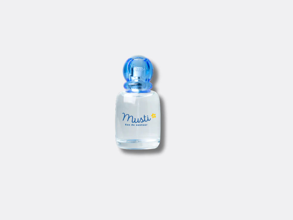 Front view of Mustela Musti Eau de Soin Delicate Fragrance with soft floral and citrus notes.