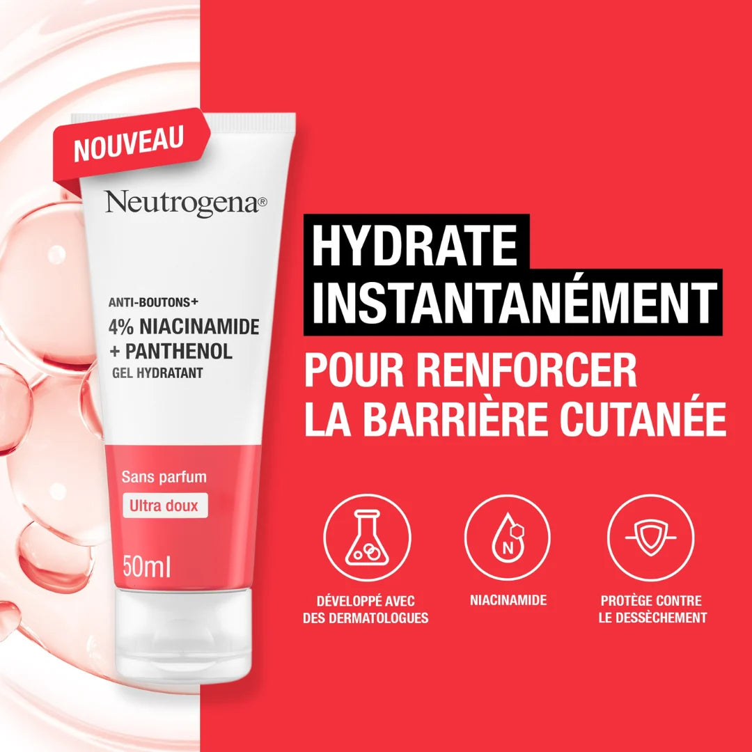 Neutrogena Anti-Boutons+ Gel Hydratant for blemish-prone skin at The DistrIQt Lebanon